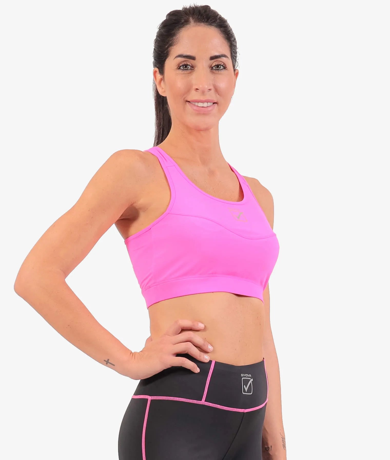 Reggiseno Sportivo Givova Top Donna Fuxia Rosa