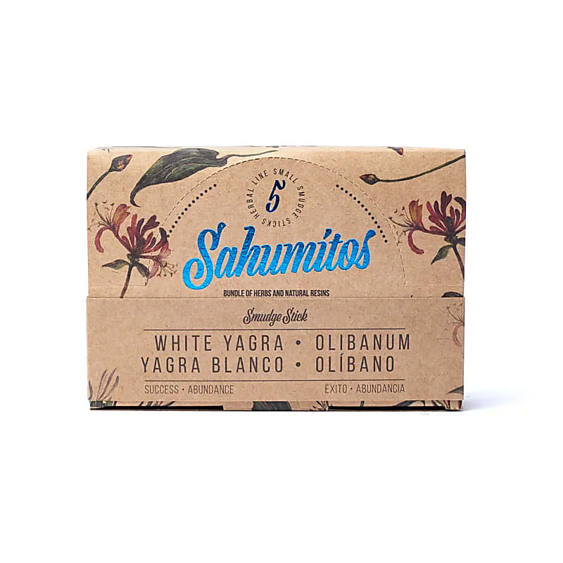 Sagrada Madre Sahumitos Smudge White Yagra pro 5 in Displaybox – 18 x 4 x 12 cm
