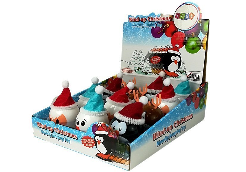Set di giocattoli natalizi a carica Pinguino 12 pezzi Renna Pupazzo di neve Babbo Natale