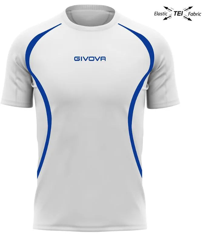 Running T-shirt Unisex Givova Running White-royal White