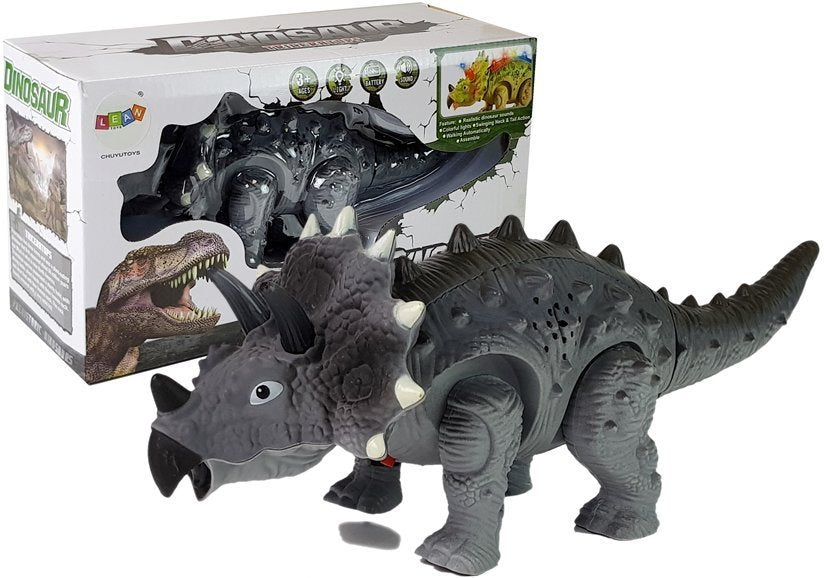 Dinosaurus na batérii Triceratops sivý