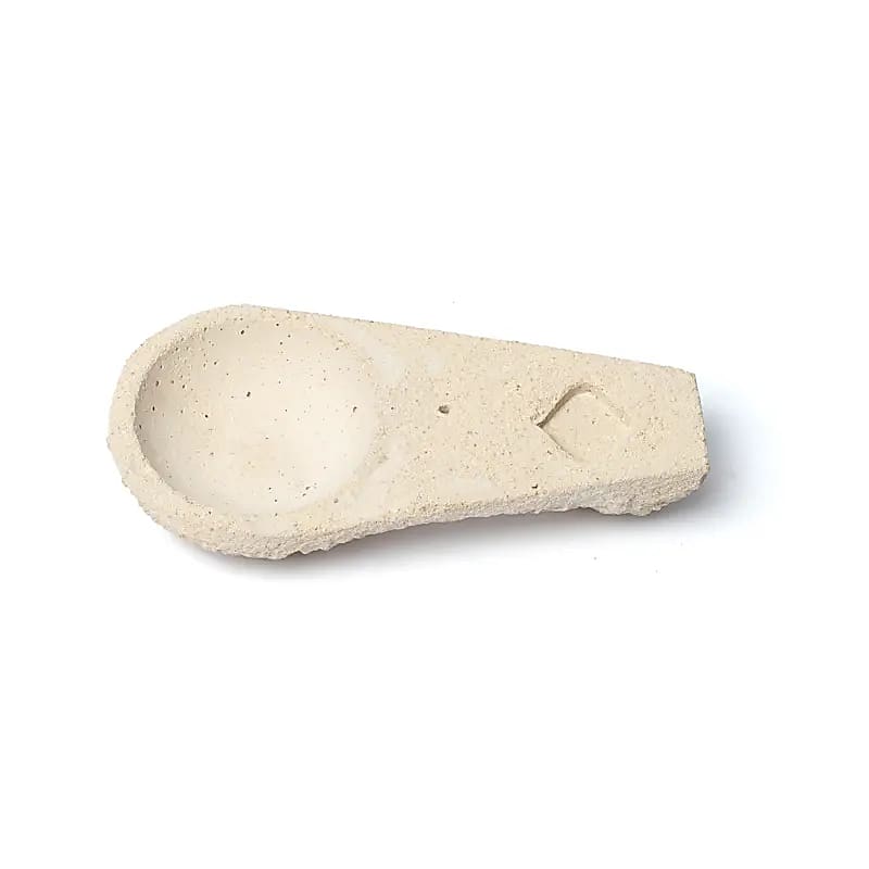 Sagrada Madre Cement Incense Burner Pastel Yellow --set Of 2 Pcs - 312g