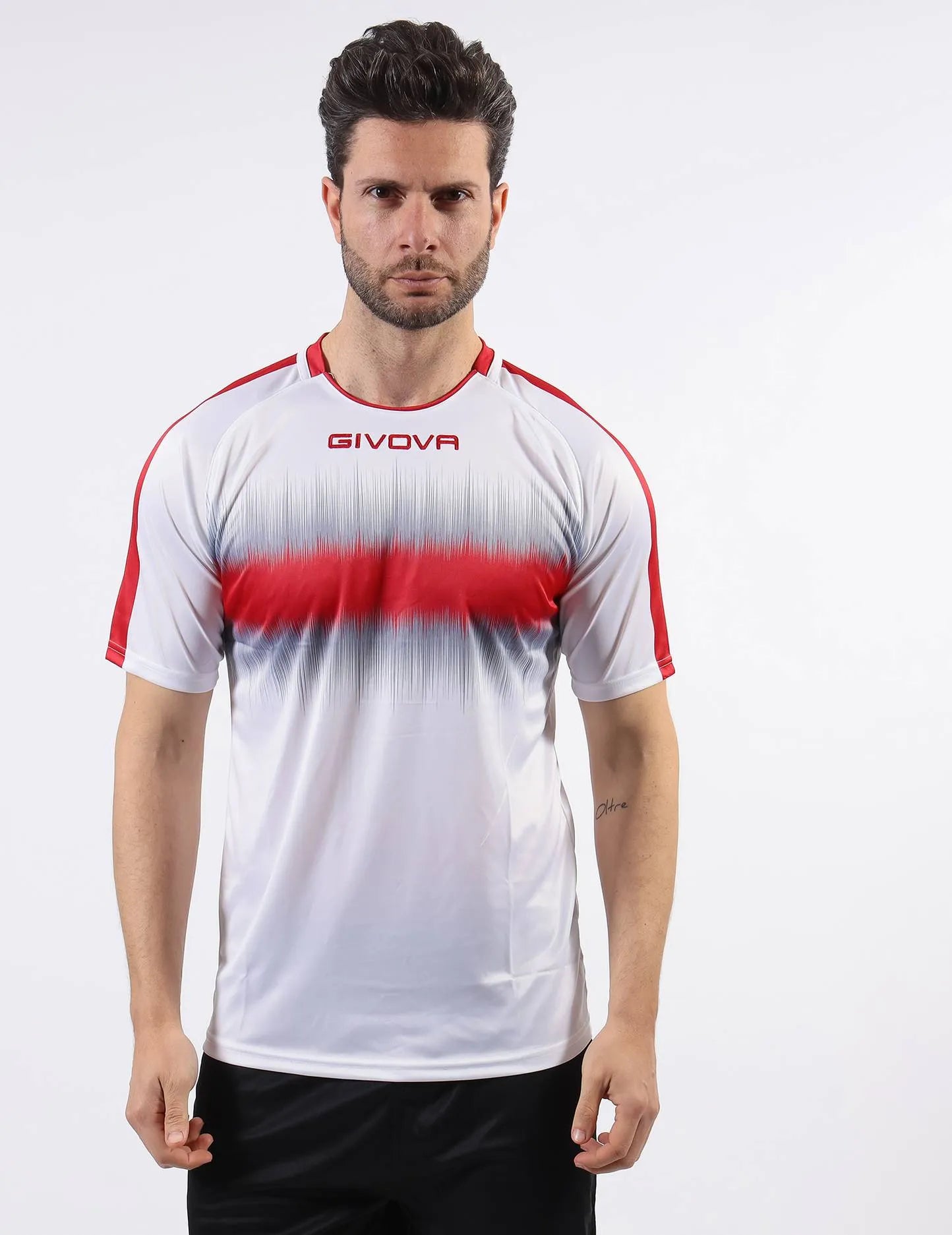 Sports T-shirt Givova Radio Red-black White
