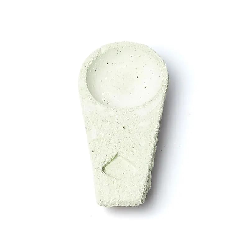 Quemador De Incienso De Cemento Sagrada Madre Verde Pastel - 312g Juego De 2 Piezas