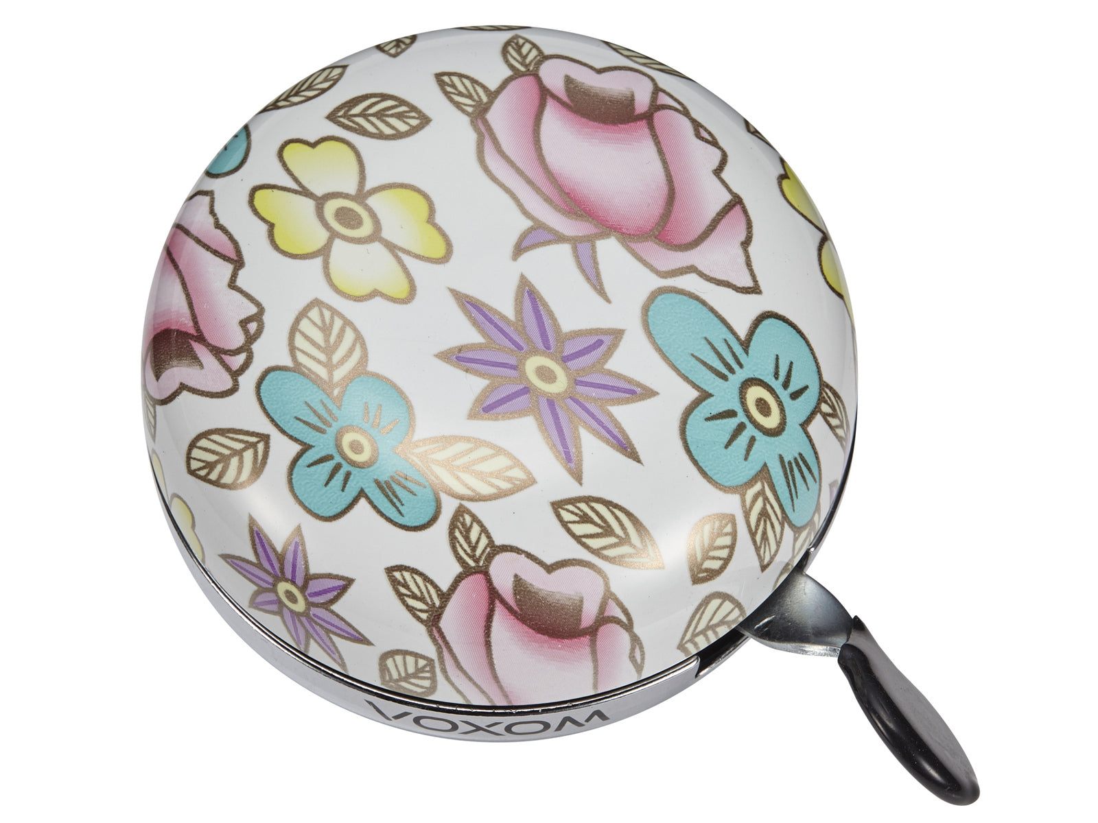 Voxom Bicycle Bell Kl16 White With Flowers