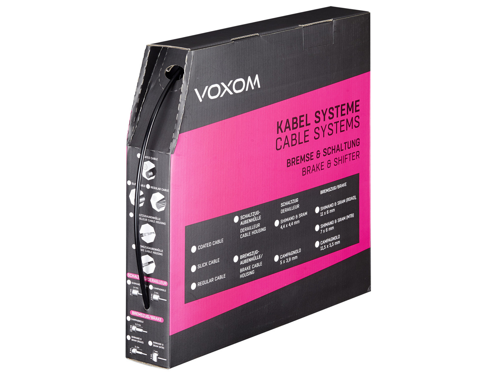 Voxom Brake Cable Housing Black