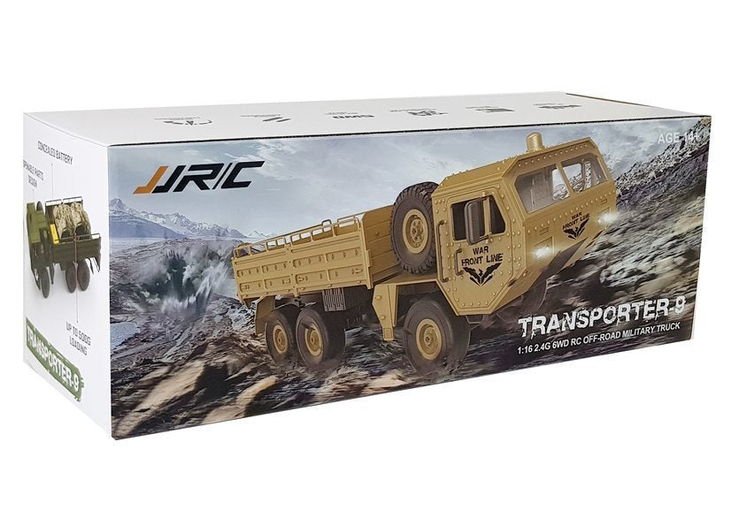 Military Remote-controlled Car 47 Cm All-terrain Transporter 6 Wheels R/c