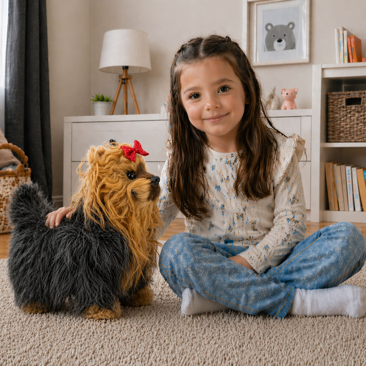 Il cane interattivo York si muove e abbaia
