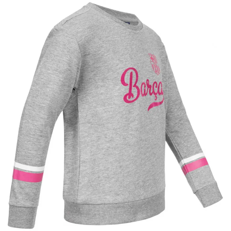 Sudadera Infantil Fc Barcelona Gris