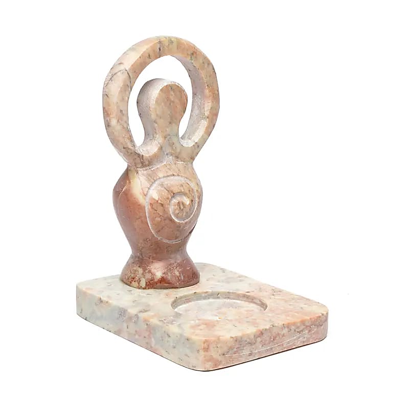 Theelichthouder Godin Symbool Licht Speksteen - 11 Cm