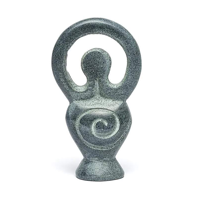 Figurka Bogini Szary Steatyt - 12 Cm