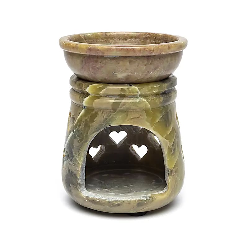 Queimador de óleo em pedra-sabão - 10x7,5 cm