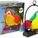 Parrot Chatterbox Bird Repeats Words Moves Wings Led Lights Green