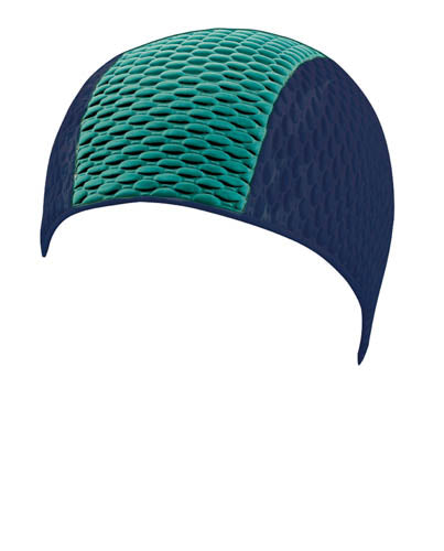 Beco Men's Bubble Swim Cap | Green/dark Blue**