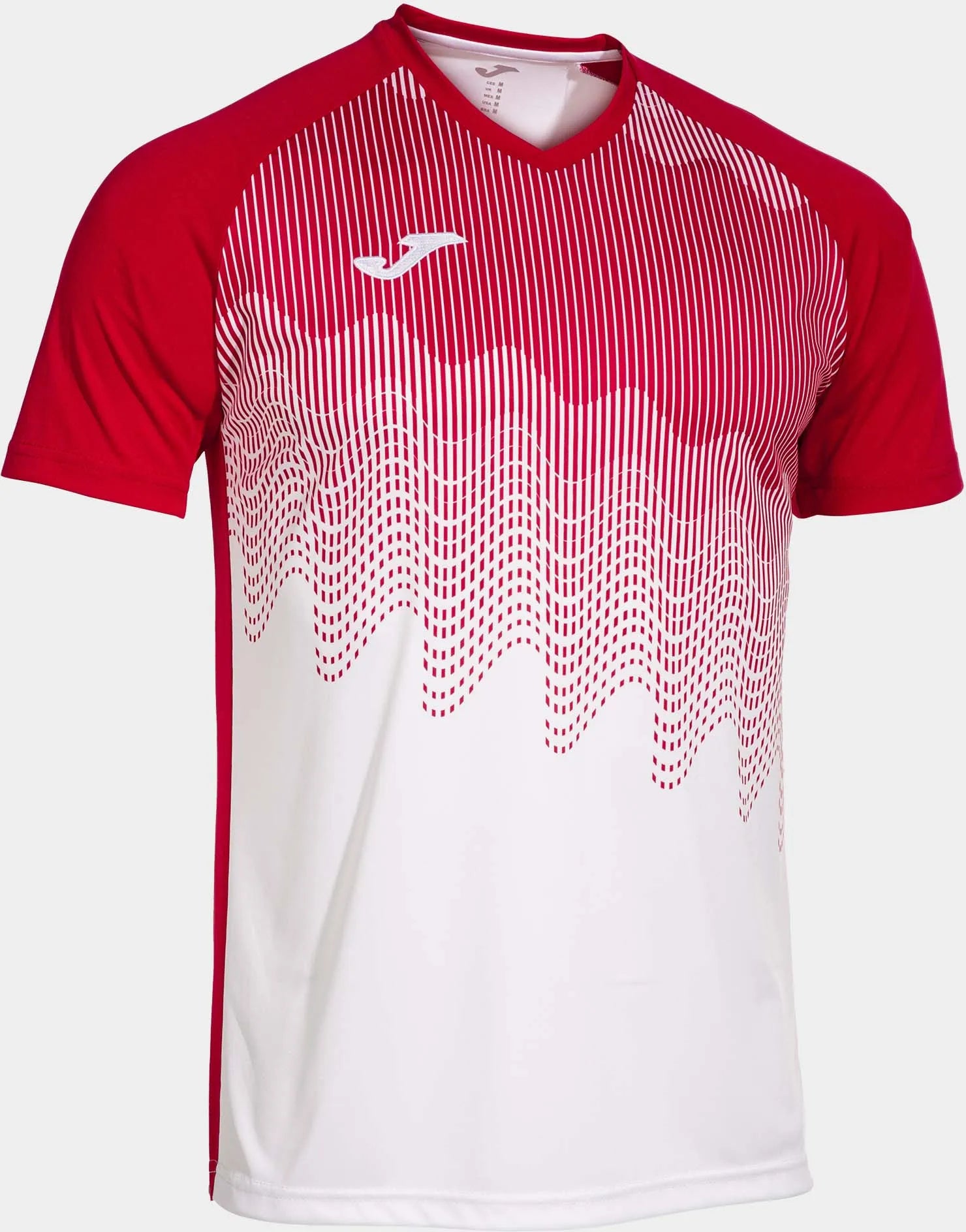 Camiseta masculina joma tigre vi branco-vermelho m