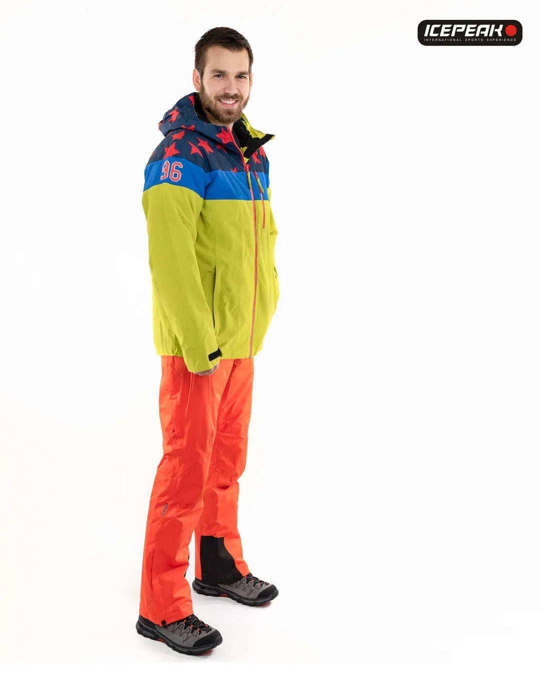 Pánska lyžiarska bunda icepeak centertown vatovaná bunda žltá l