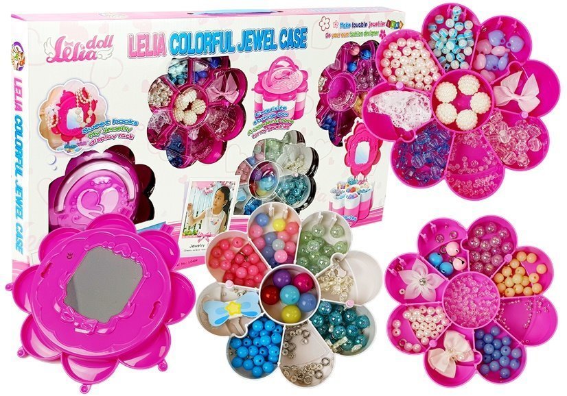 Diy Jewelry Bead Set Folding Mirror Box