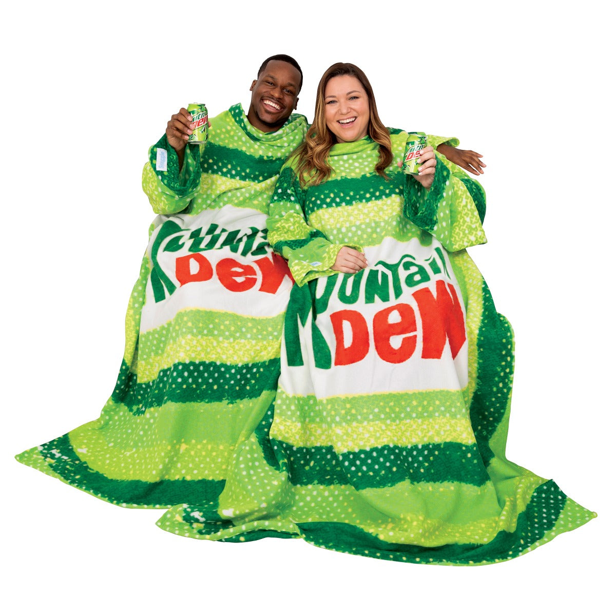 Snuggie Original - Couverture polaire - Avec manches - Mountain Dew Green Retro