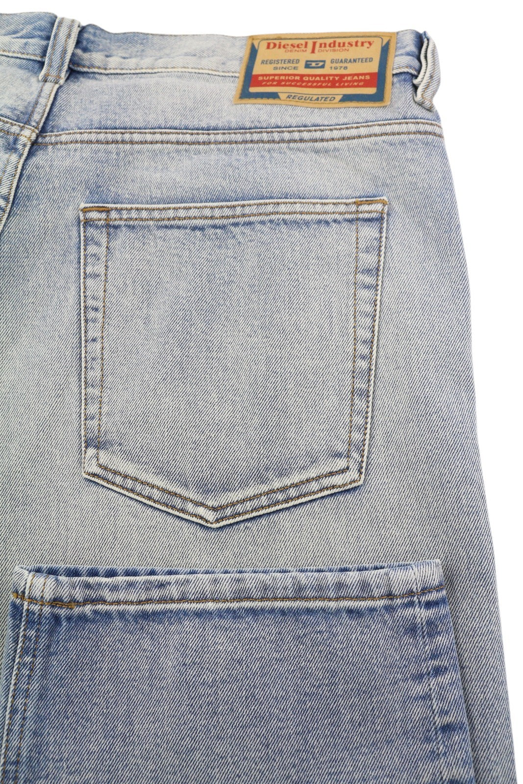 Diesel 2010 09c14 Pánske Jeansloose Rovné Prané Modré Denim Rrp250