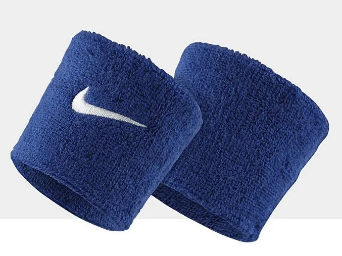 Nike Swoosh Wristbands Royal Blue-white Blue