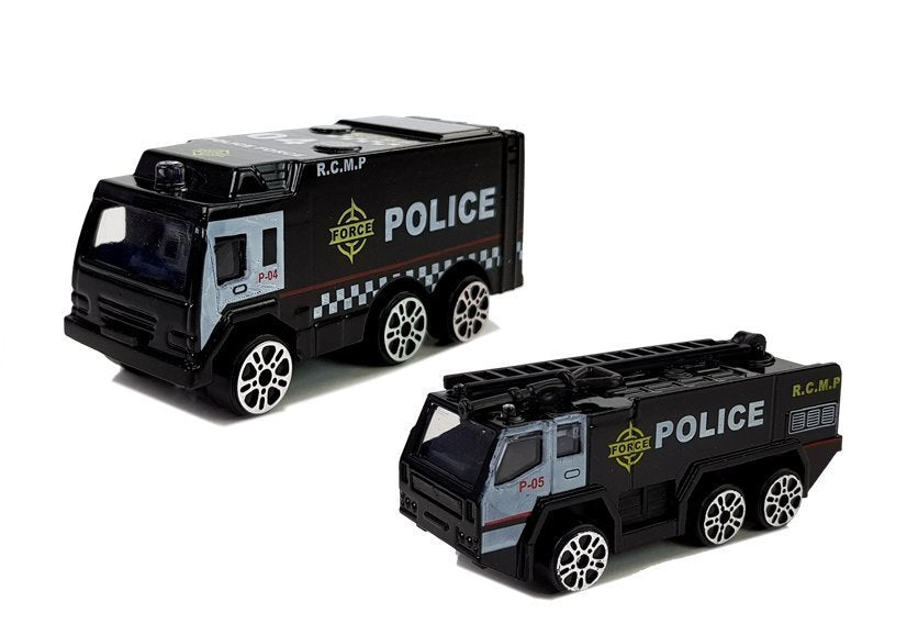 Police Folding Plane With Cars 1:64 With Lights And Sounds