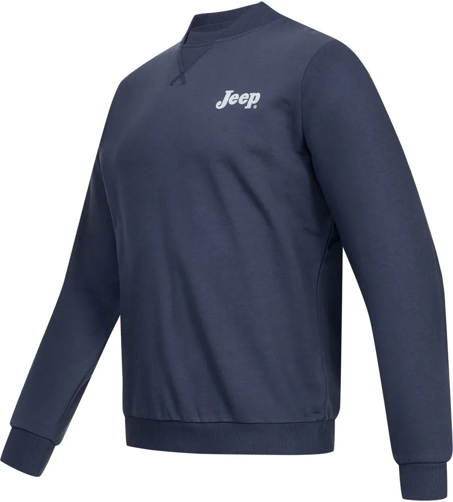 Jeep Men Bomber Neck Sweatshirt Blue