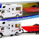 Camper With Red Motorboat And 1:48 Friction Drive