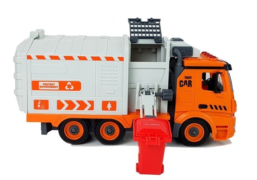 Diy Garbage Truck Sorter Kit Waste Sorting Game Screwdriver Sound Light Effects