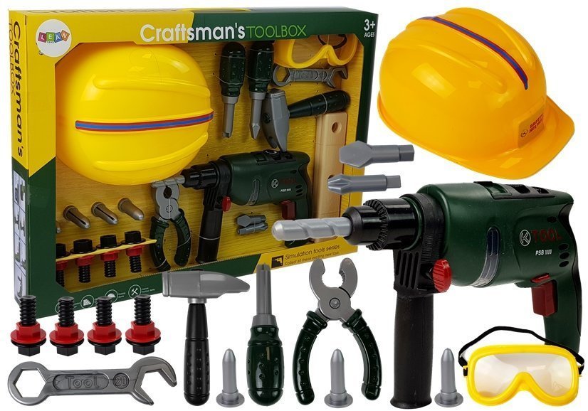 Diy Set Battery Drill Goggles And Helmet