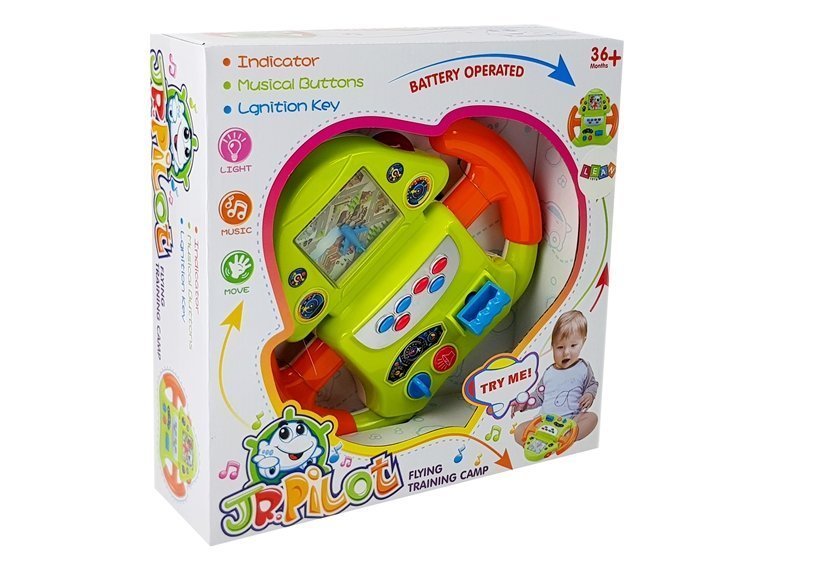 Interactive Flight Simulator Steering Wheel Sound Light Effects