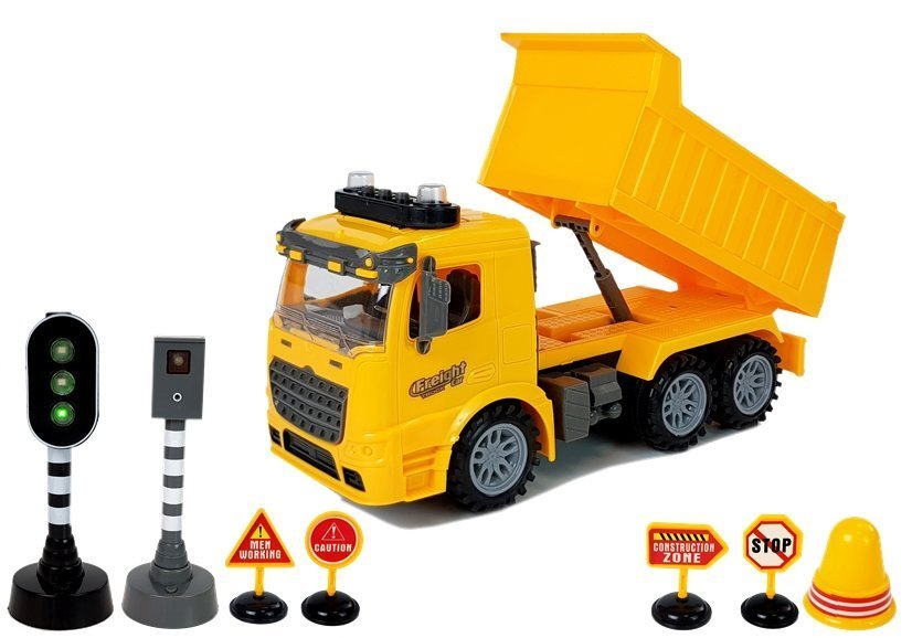 Tipper Set 1:14 Road Signs Lights Speed camera Yellow