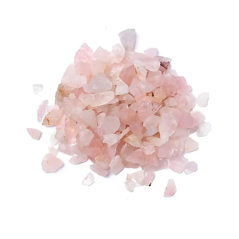 Rose Quartz Chips --set Of 2 Pcs - ±0.5-1.5cm; ±700g