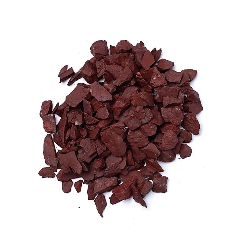Lascas de Jaspe Vermelho - ±0,5-1,5cm; ±700g Conjunto de 2 unidades