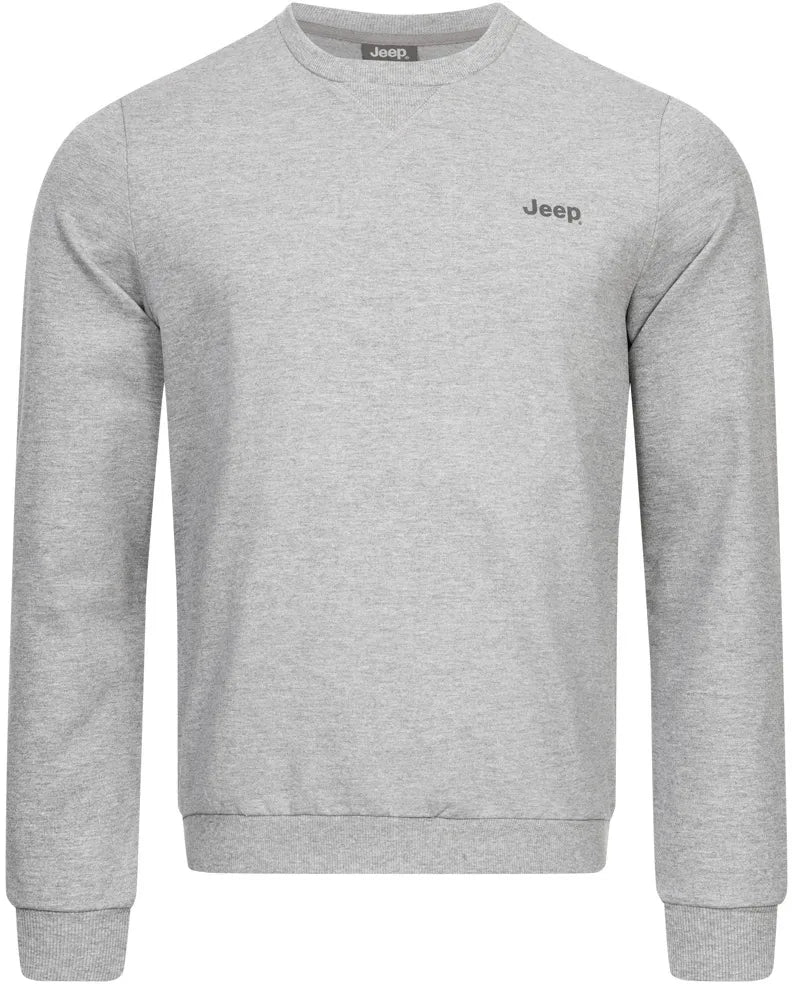 Jeep Men Round Neck Sweatshirt Grey