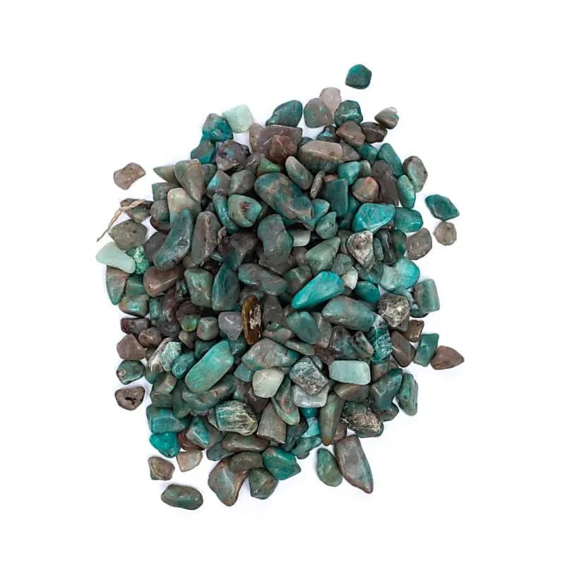 Amazonite Tumbled Stones A/b Quality --set Of 2 Pcs - ±800g; ±0.5-2.5cm