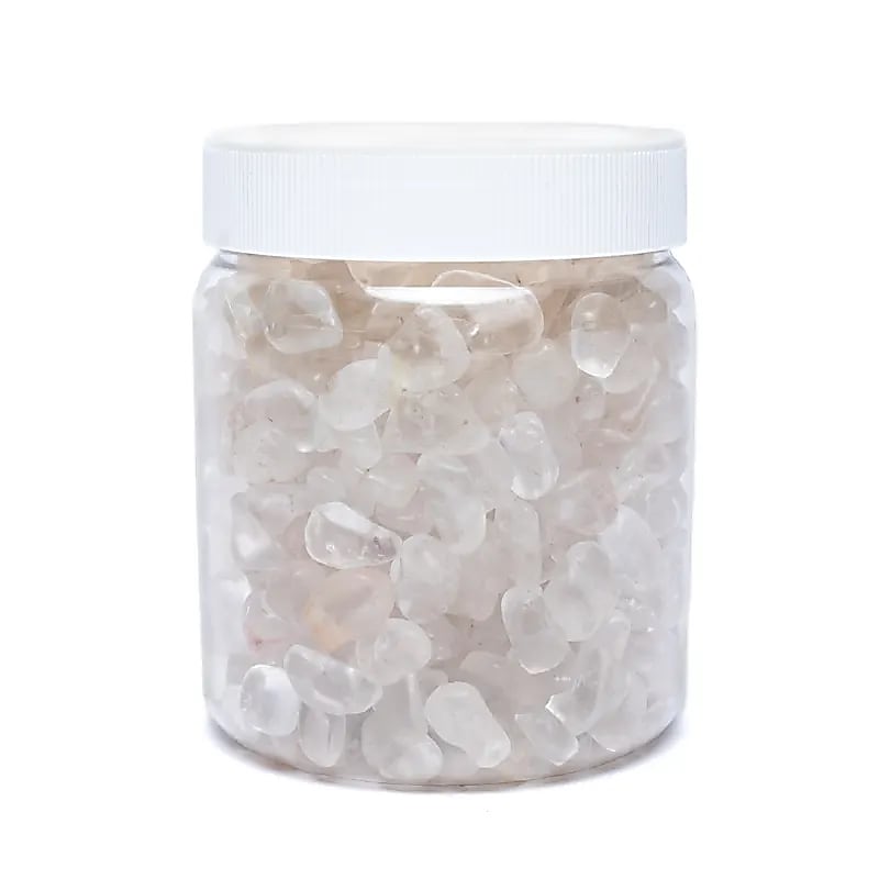Piedras rodadas de cristal de roca Calidad B - ±800 g; ±0,5-2,5 cm Juego de 2 piezas