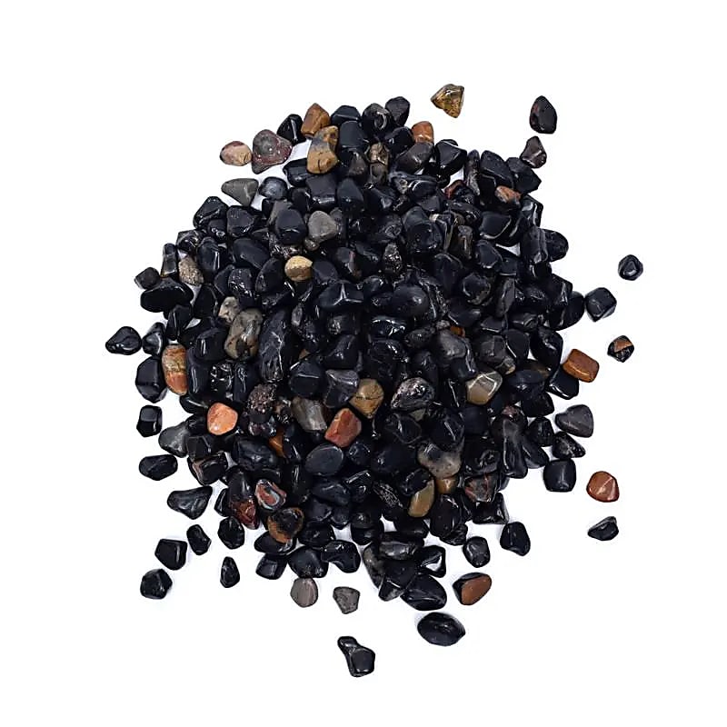 Black Onyx Tumbled Stones A/b Quality --2 db-os készlet - ±800g; ±0,5-2,5 cm