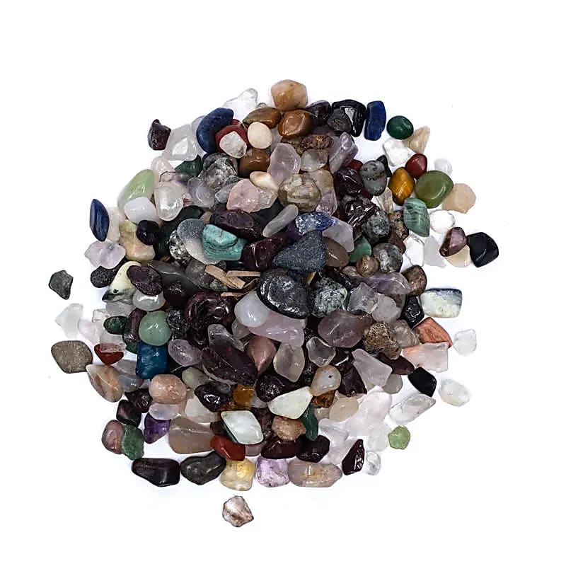 Blandade tumlade stenar A/b-kvalitet - ±800g; ±0,5-2,5 cm