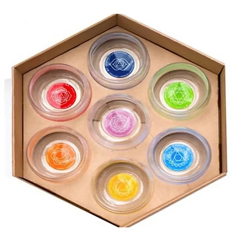 Čakrová sada sklenic na pití Nature Design - 7x250 ml