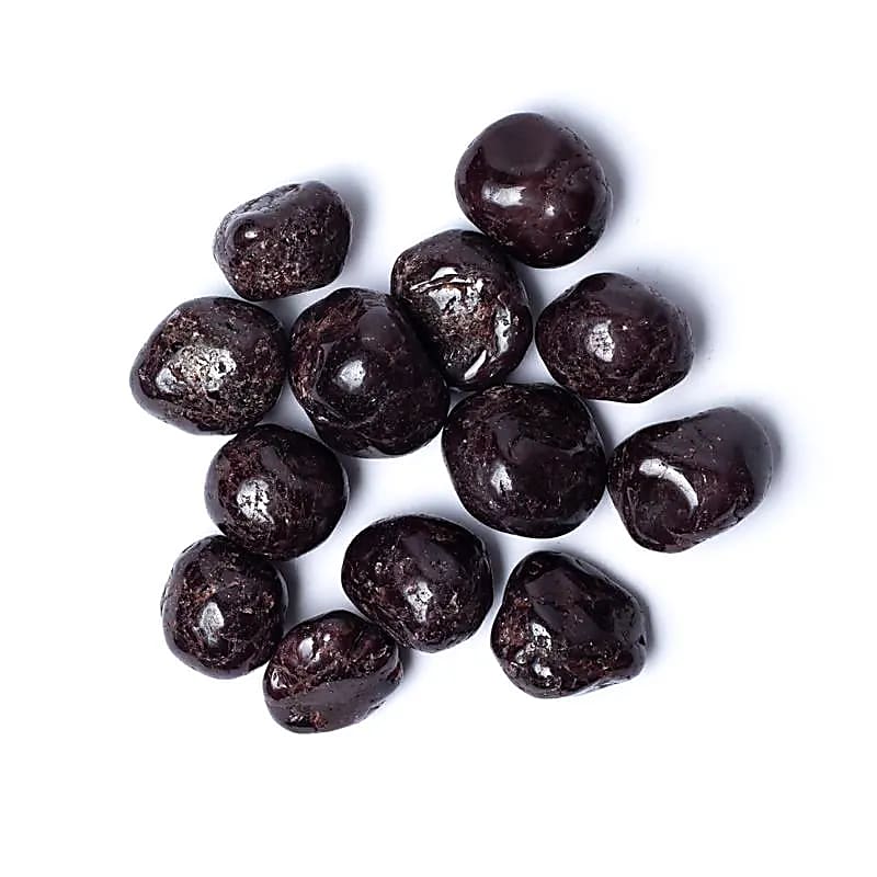 Granátové tromlované kamene B kvalita - ±3-4cm; ± 500 g