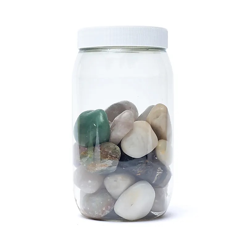 Piedras rodadas Brasil mixtas Calidad B - ±3-4 cm; ±1000g Juego de 2 piezas