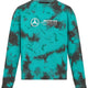 Women's Sweatshirt Mercedes Wmns Mapf1 Fw Tie Dye Crew Neck Sweatshirt Mult Green