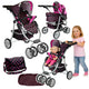 2in1 Stroller With Black And Pink Bag