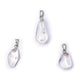 Rock Crystal Gemstone Pendant Pin Drilled --package Of 5 Pcs - ±1-2.5cm