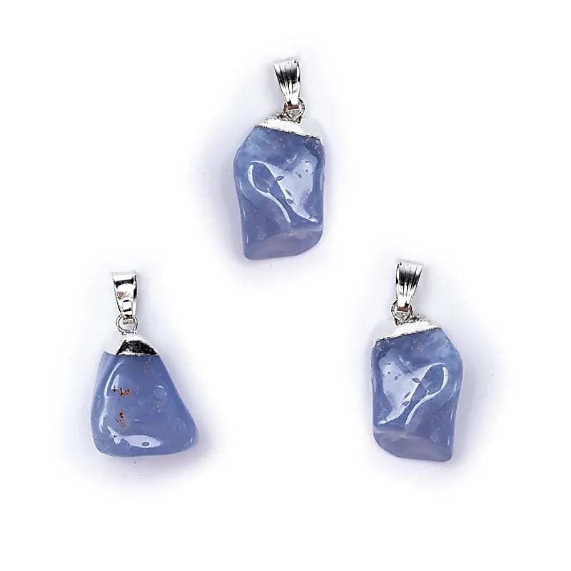 Přívěsek chalcedonový drahokam Pin vrtaná čepice - Balení 2 ks - ±1-2,5cm