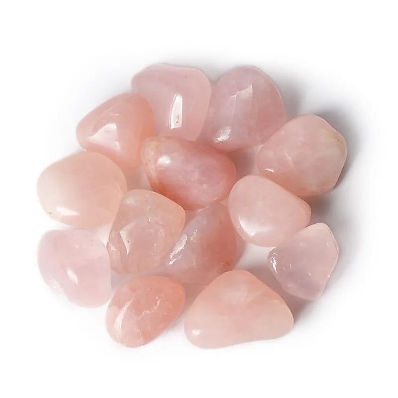 Rosenkvarts tumlade stenar A Kvalitet - ±3-8 Cm; ±500 G