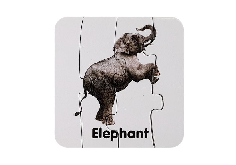 Vzdělávací puzzle Divoká zvířata Puzzle 10 anglických spojení