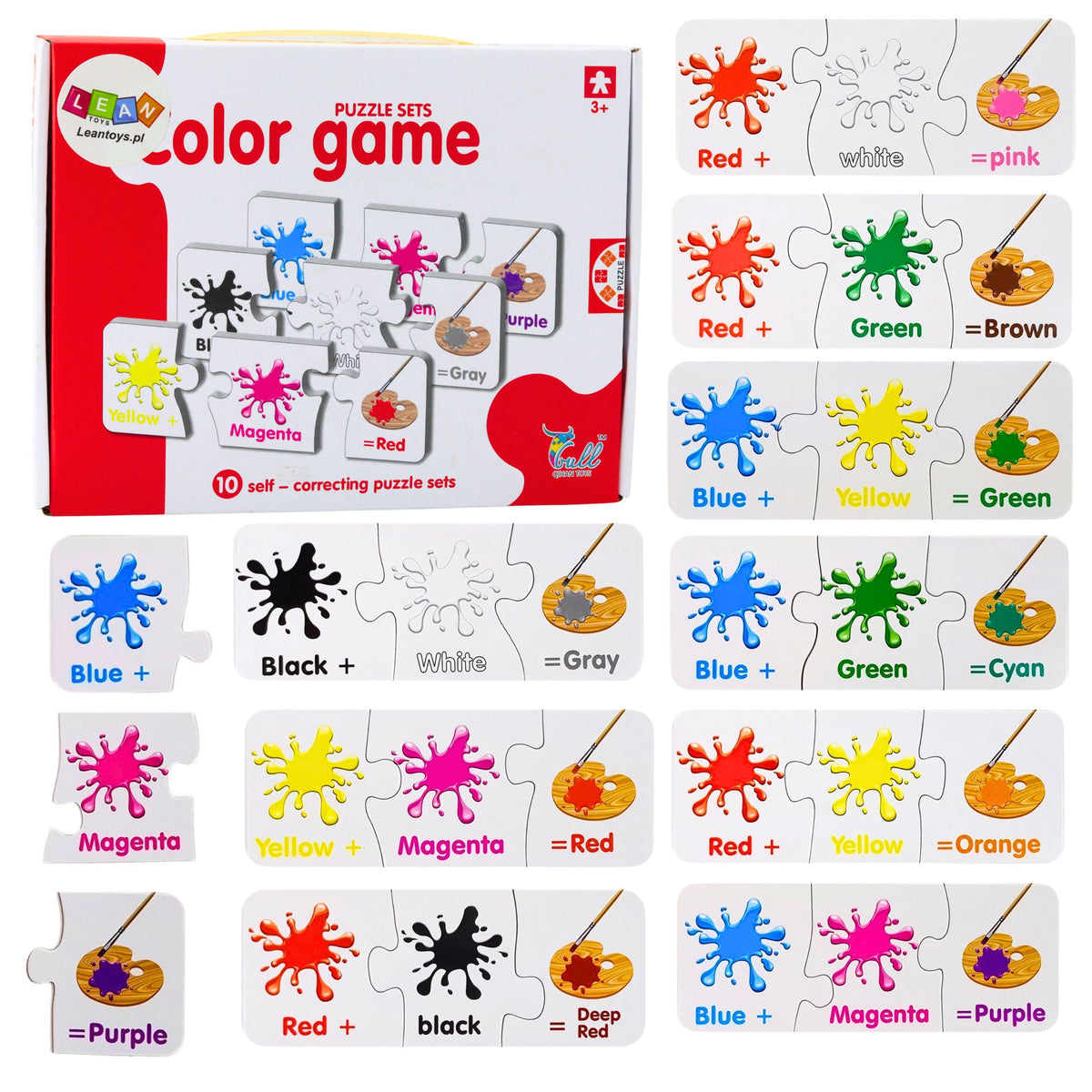 Educational Puzzle Colors In English 10 Connections