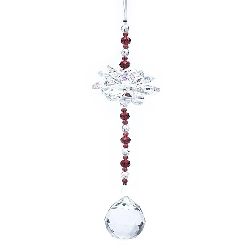 Feng Shui Crystal Lotus & Sphere - 31 cm