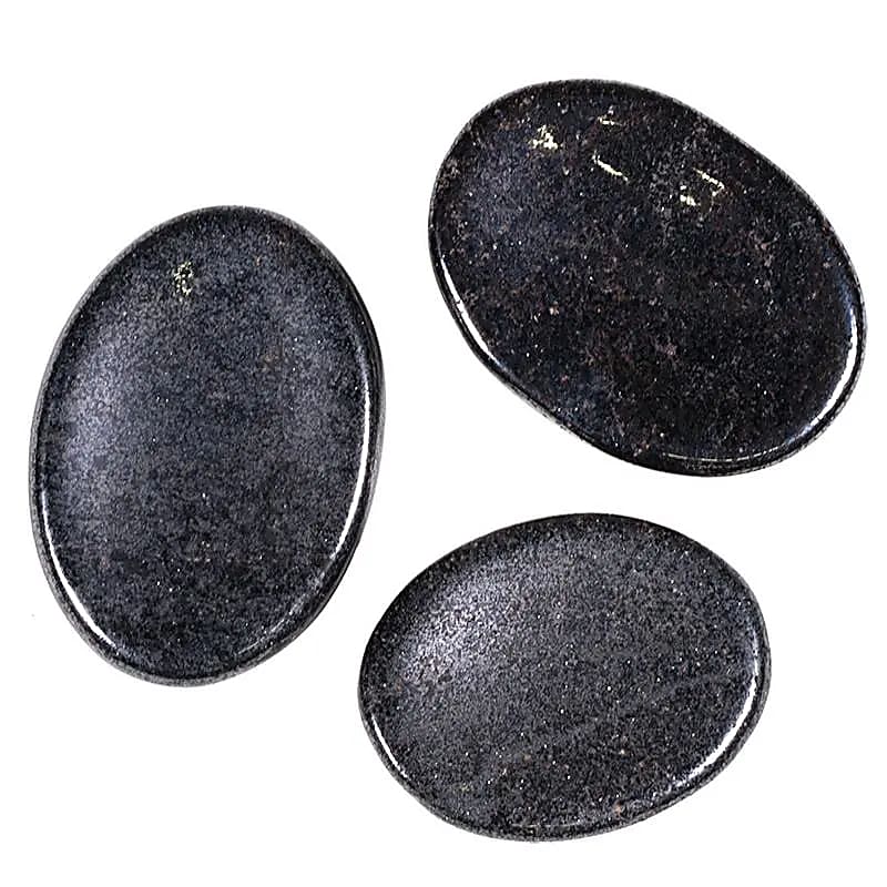 Worry Stones Hematit --balení 3 ks - 4 cm